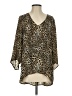 Karen Kane 100% Polyester Animal Print Gold 3/4 Sleeve Blouse Size S - photo 1