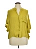 Industry 100% Polyester Yellow 3/4 Sleeve Blouse Size XL - photo 1