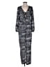 Leith 100% Polyester Chevron-herringbone Gray Jumpsuit Size M - photo 1