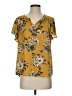 Counterparts 100% Polyester Yellow Short Sleeve Blouse Size S - photo 1