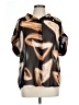DKNY 100% Polyester Black 3/4 Sleeve Blouse Size L - photo 1