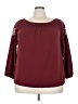 Lane Bryant Burgundy 3/4 Sleeve Blouse Size 22 - 24 Plus - photo 1