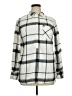 Merona Plaid Silver Long Sleeve Button-Down Shirt Size XL - photo 1