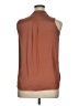 H&M 100% Polyester Brown Button-Down Shirt Size 12 - photo 2