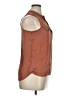 H&M 100% Polyester Brown Button-Down Shirt Size 12 - photo 4