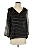 Ann Taylor LOFT 100% Polyester Black 3/4 Sleeve Blouse Size S - photo 1