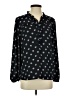 Ann Taylor LOFT 100% Polyester Polka Dots Black Long Sleeve Blouse Size S - photo 1