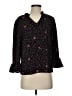 CeCe Stars Black 3/4 Sleeve Blouse Size S - photo 1