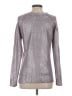 Bisou Bisou Metallic Silver Pullover Sweater Size S - photo 2