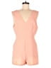 BCBGeneration 100% Polyester Solid Pink Romper Size 8 - photo 1