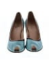 Bally Color Block Teal Heels Size 9 1/2 - photo 2