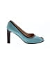 Bally Color Block Teal Heels Size 9 1/2 - photo 1