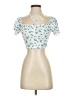 Shein Ivory Short Sleeve Blouse Size 4 - photo 1