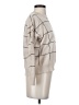 T Tahari Checkered-gingham Tan Turtleneck Sweater Size XS - photo 4