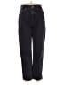 Zara Chevron-herringbone Black Jeans Size 6 - photo 1