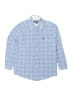 Panhandle Slim 100% Cotton Checkered-gingham Blue Long Sleeve Button-Down Shirt Size 10 - photo 1