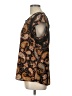 DR2 100% Polyester Paisley Brown Short Sleeve Blouse Size L - photo 5