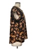 DR2 100% Polyester Paisley Brown Short Sleeve Blouse Size L - photo 4
