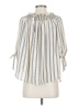 Aqua 100% Polyester Ivory 3/4 Sleeve Blouse Size S - photo 2