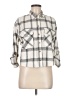 Love Notes Plaid Gray 3/4 Sleeve Blouse Size M - photo 1