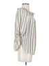 Aqua 100% Polyester Ivory 3/4 Sleeve Blouse Size S - photo 4