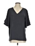 Ann Taylor LOFT 100% Polyester Gray Short Sleeve Blouse Size S - photo 1