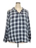 Tradition Plaid Blue 3/4 Sleeve Blouse Size 3X - photo 1