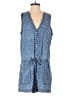 Hei Hei 100% Linen Hearts Blue Romper Size XS - photo 1