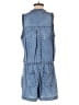 Hei Hei 100% Linen Hearts Blue Romper Size XS - photo 2