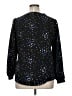 POPSUGAR 100% Polyester Stars Black Long Sleeve Top Size XL - photo 2