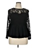 Shein Curve Black Long Sleeve Blouse Size 0X - photo 1