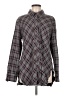 CAbi Plaid Gray Long Sleeve Button-Down Shirt Size M - photo 1