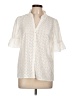 Lilly Pulitzer 100% Polyester Ivory Short Sleeve Blouse Size 12 - photo 1