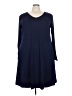 Unbranded Solid Blue Casual Dress Size 4X - photo 1