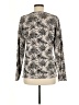 SML Design Gray Long Sleeve Silk Top Size M - photo 2