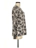 SML Design Gray Long Sleeve Silk Top Size M - photo 4