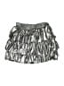 Franki by Francesca's 100% Polyester Metallic Silver Skirt Size 14 - photo 1