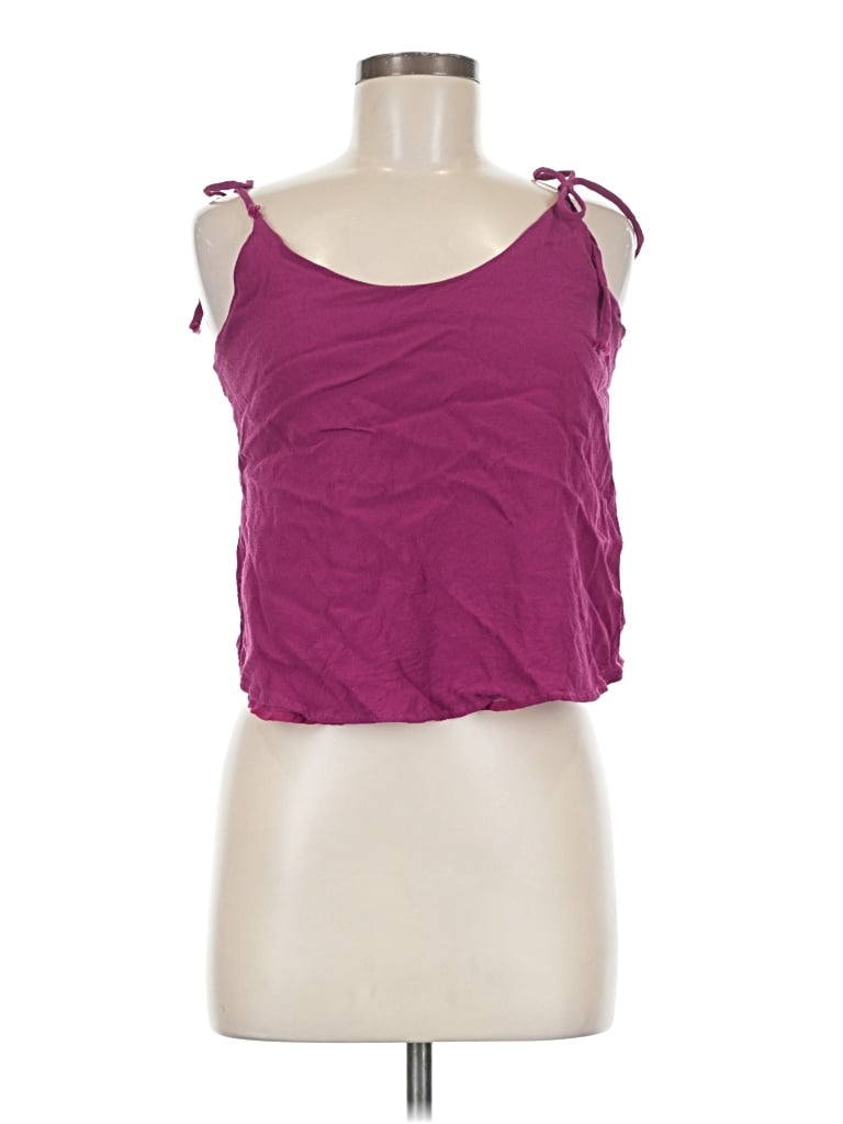 Pre-owned June & Hudson Sleeveless Top Purple Halter Neckline Tops
