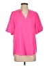 Vince Camuto 100% Polyester Pink Short Sleeve Blouse Size S - photo 1
