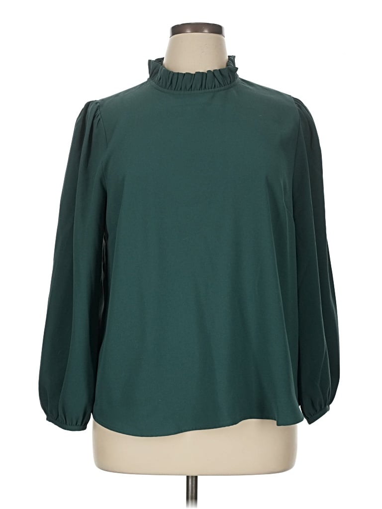 Jcrew Long Sleeve Blouse In Green