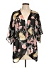 Unbranded Floral Black Kimono Size L - photo 1