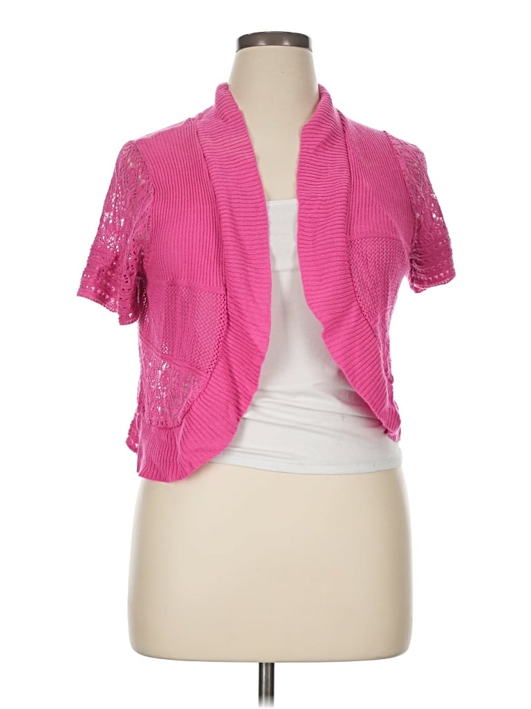 Pre-owned Notations Cardigan Sweater In Pink