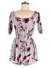 One Clothing 100% Rayon Floral Gray Romper Size M - photo 1