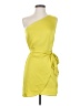 Tyche Solid Yellow Cocktail Dress Size S - photo 1
