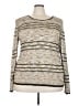 Liz Claiborne 100% Rayon Stripes Tan Pullover Sweater Size 3X - photo 1