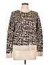A New Day 100% Cotton Animal Print Brown Pullover Sweater Size L - photo 1
