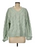 Jessica Simpson Solid Green Pullover Sweater Size M - photo 1
