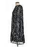 Ann Taylor LOFT 100% Polyester Print Black Casual Dress Size L (tall) - photo 5