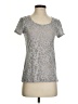 Ann Taylor LOFT Metallic Silver Short Sleeve T-Shirt Size S (petite) - photo 1