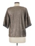 Deletta Metallic Silver 3/4 Sleeve Top Size M - photo 2